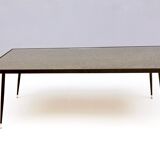 Elegant Rectangular Vintage Etched Brass Coffee Table by G. Urs, Italy