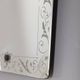Vintage 1940s Italian design wall mirror with decorated glass