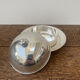Silver metal butter dish
