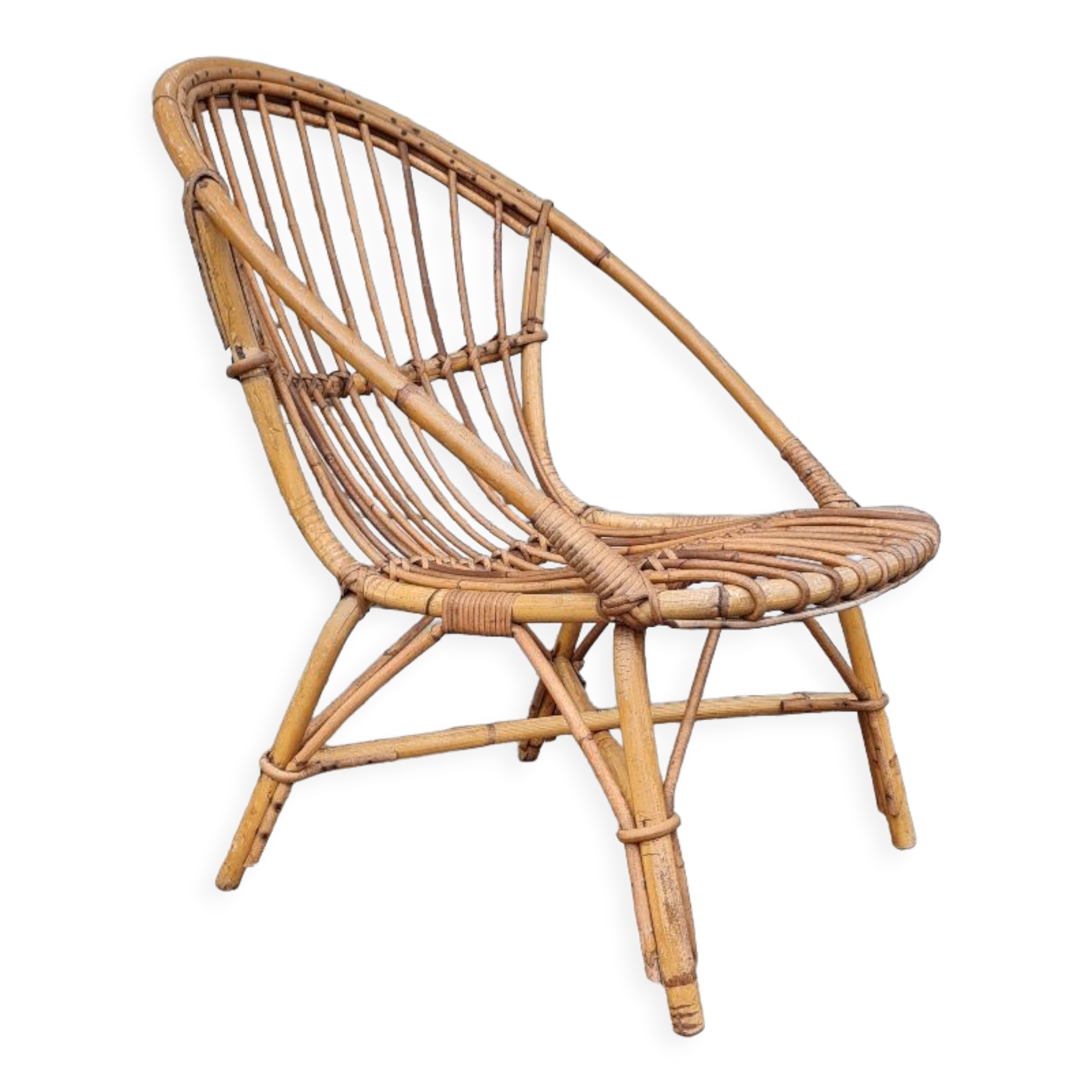 Rattan armchair 1960
