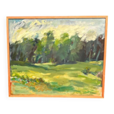 Original Swedish Oil on Canvas “Forest” by Leif Nilsson – Signed – Vintage