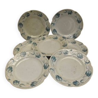 Sarreguemines Tircis barbotine art nouveau plate collection