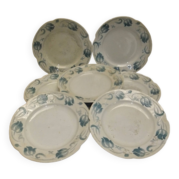 Assiette Sarreguemines Tircis barbotine art nouveau  collection