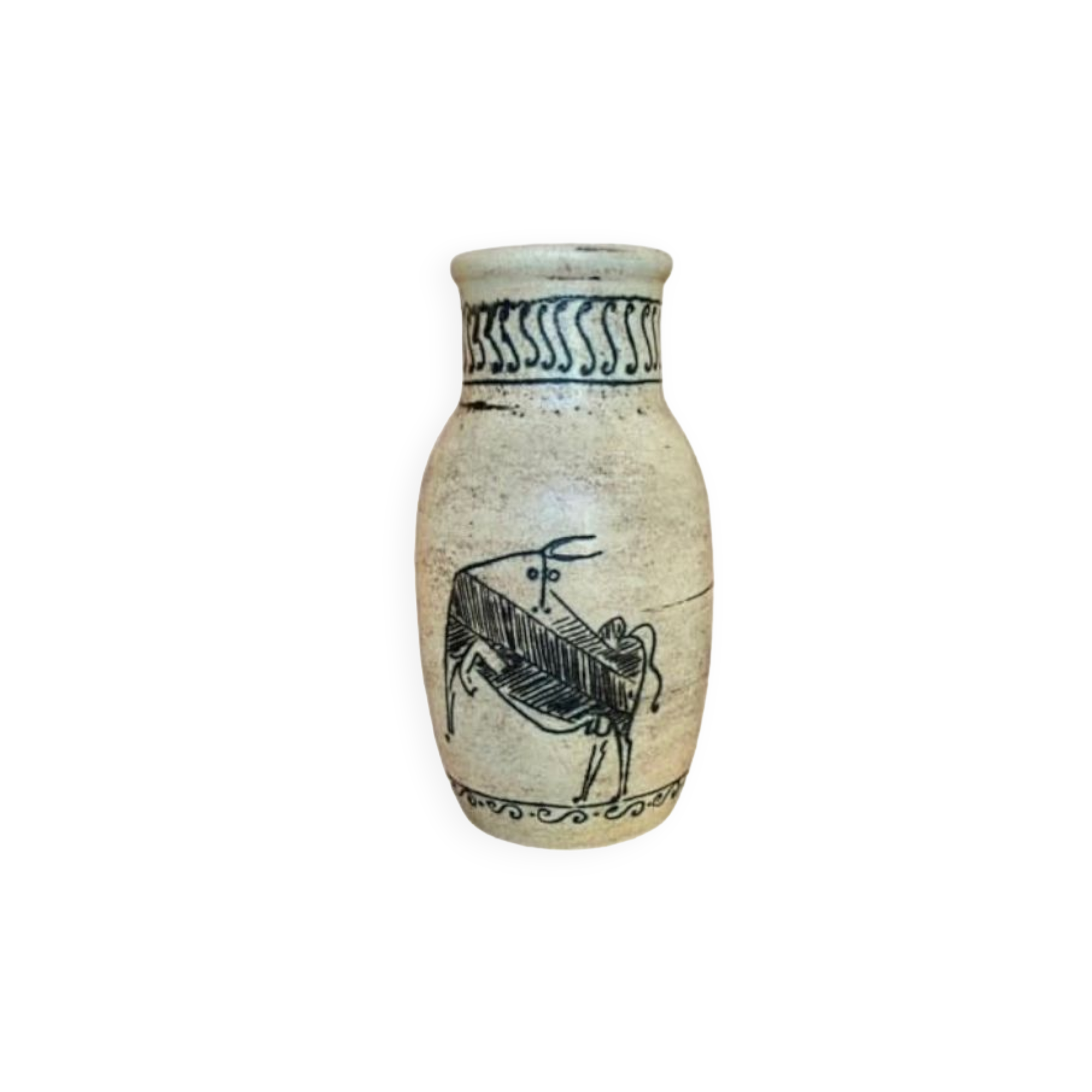 Vase with a bull by Jacques Blin