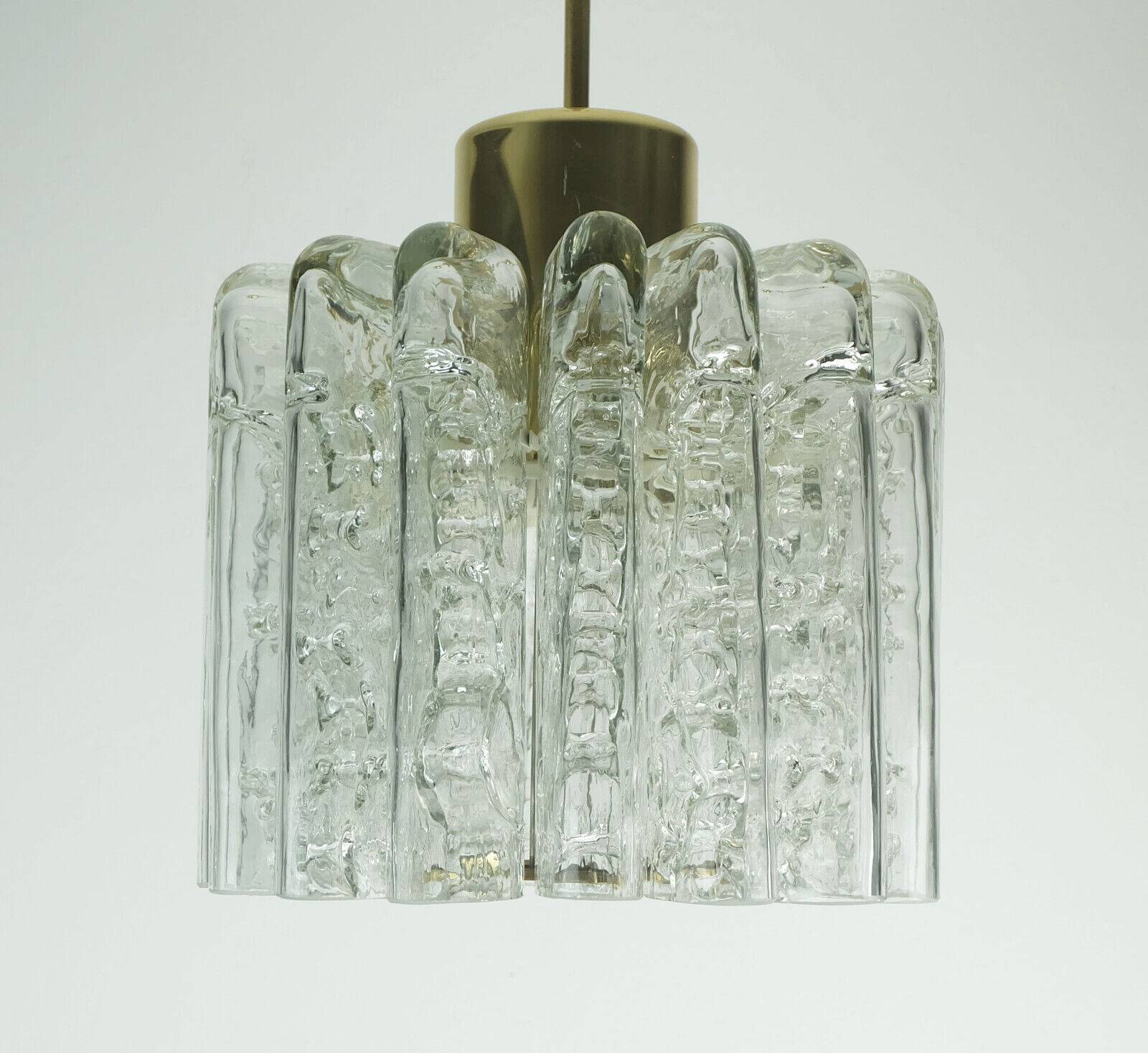 Doria mid century pendant light chandelier with 16 glass tubes 1960s