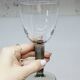 6 verres à vin vintage Bormioli Rocco en cristal gris strié