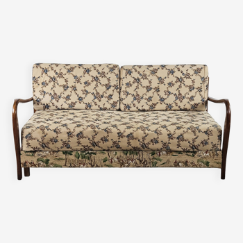 Beech sofa bed from the 1950s