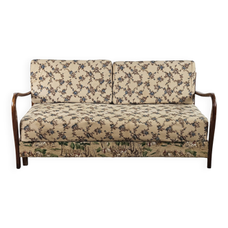 Beech sofa bed from the 1950s