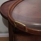 Art deco dessert in mahogany and marquetry