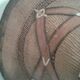 Chapeau colonial ancien paille et cuir
