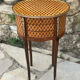 Chiffonier table or folding table in precious wood marquetry.