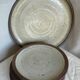 Service de 6 assiettes et plat grès pyrite vintage 1970-80