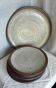 Service de 6 assiettes et plat grès pyrite vintage 1970-80