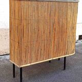 1950s wicker bar, height 108.5 cm