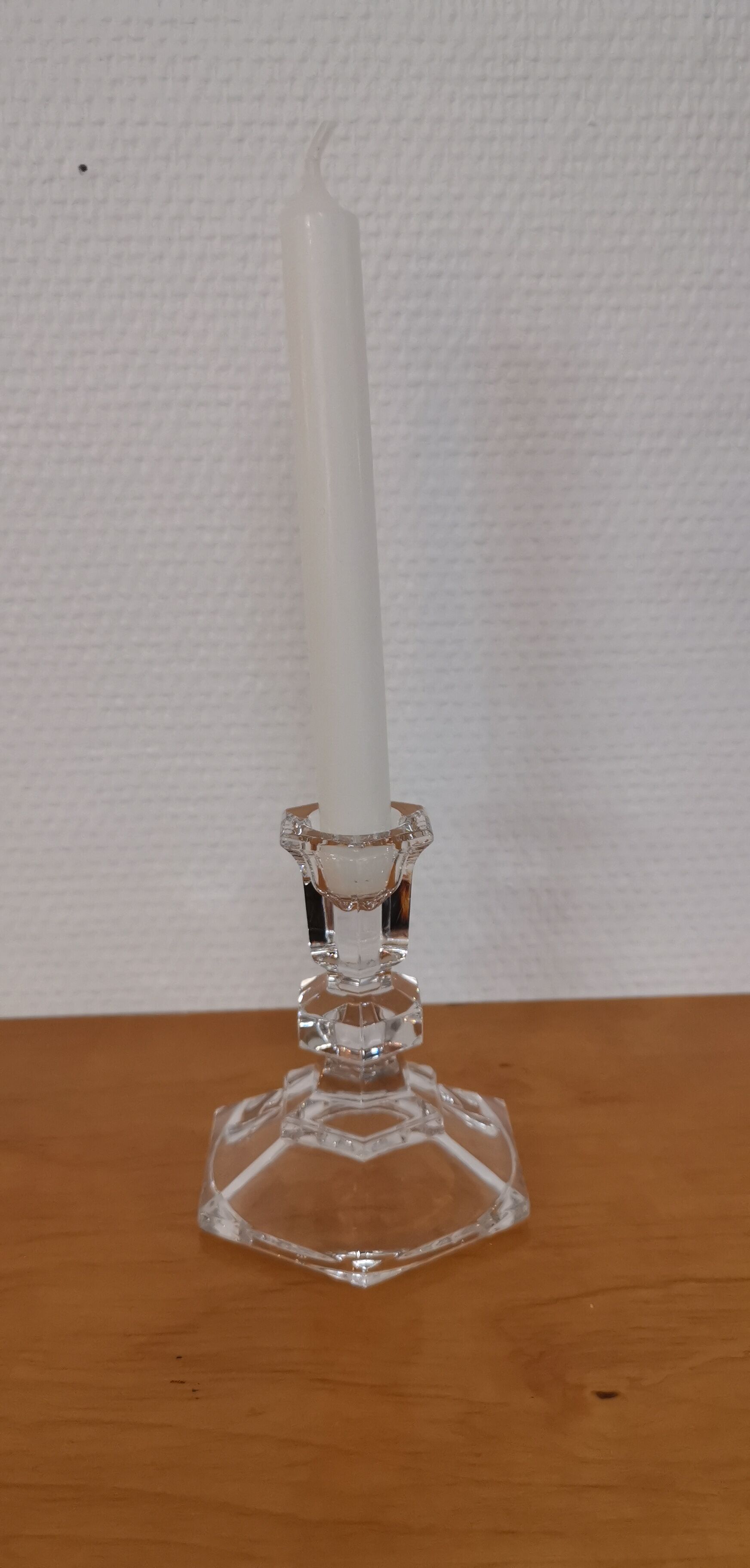 Crystal candle holder from val-saint-lambert