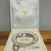 Christofle – Service à bouillie / porridge en métal argenté – Coffret d’origine –