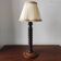 French vintage turned wooden lamp from the 40s-50s.