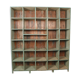 Old workshop shelf in original green-blue patina Burmese teak