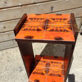 Vintage 70 year orange earthenware harness