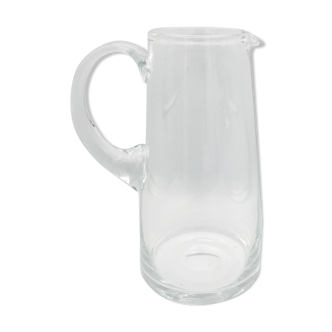 Orangeade pitcher with translucent blown glass cove 21 cm