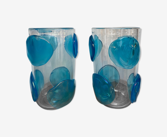 Pair of vases - costantini - murano - 80s