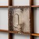 2-light wall lamp with teak grid frame mazzega 1960s vintage modern antique
