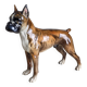 Porcelain Boxer Dog, Goebel, Germany, 1973