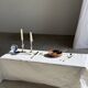 Antique silver-plated candlestick with a baluster shaft H21 D9.5