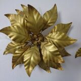 Golden Flower Shape Flushmounts by Hans Kögl, 1970s, Set of 2