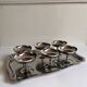 Ice cream cups and stainless steel trays