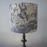 Toile Jouy lampshade, drum shape