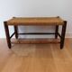 Banc en bois assise en corde 1950