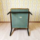 Vintage Yellow Fabric Armchair: Mid-Century Modern Lounge Chair