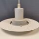 Jeka hanging lamp model 8031-P, in original white lacquer.