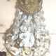 Pair of wall lights with crystal and brass tassels Height 36 cm