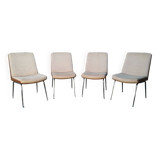 Wooden and fabric shell chairs