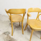 Set of 4 bistro chairs with armrests 1960