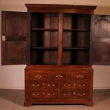 18th century oak linen press