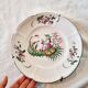 Antique ceramic or earthenware plate from the 19th century, Chinese style decoration