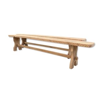 Pair of elm benches