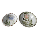 2 ceramic cups signed, Albert Thiry Vallauris