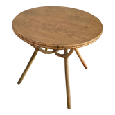 Round rattan coffee table