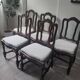 5 chaises style Louis XV rénovées