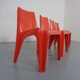 B1171 Fiberglass Stacking Chairs by Helmut Bätzner for Bofinger, 1960s, Set of 4