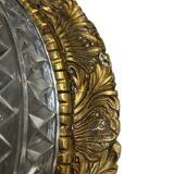 Ceiling light in glass and gold metal