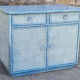 Commode Maugrion, bois et rotin, pour Roche Bobois, années 80