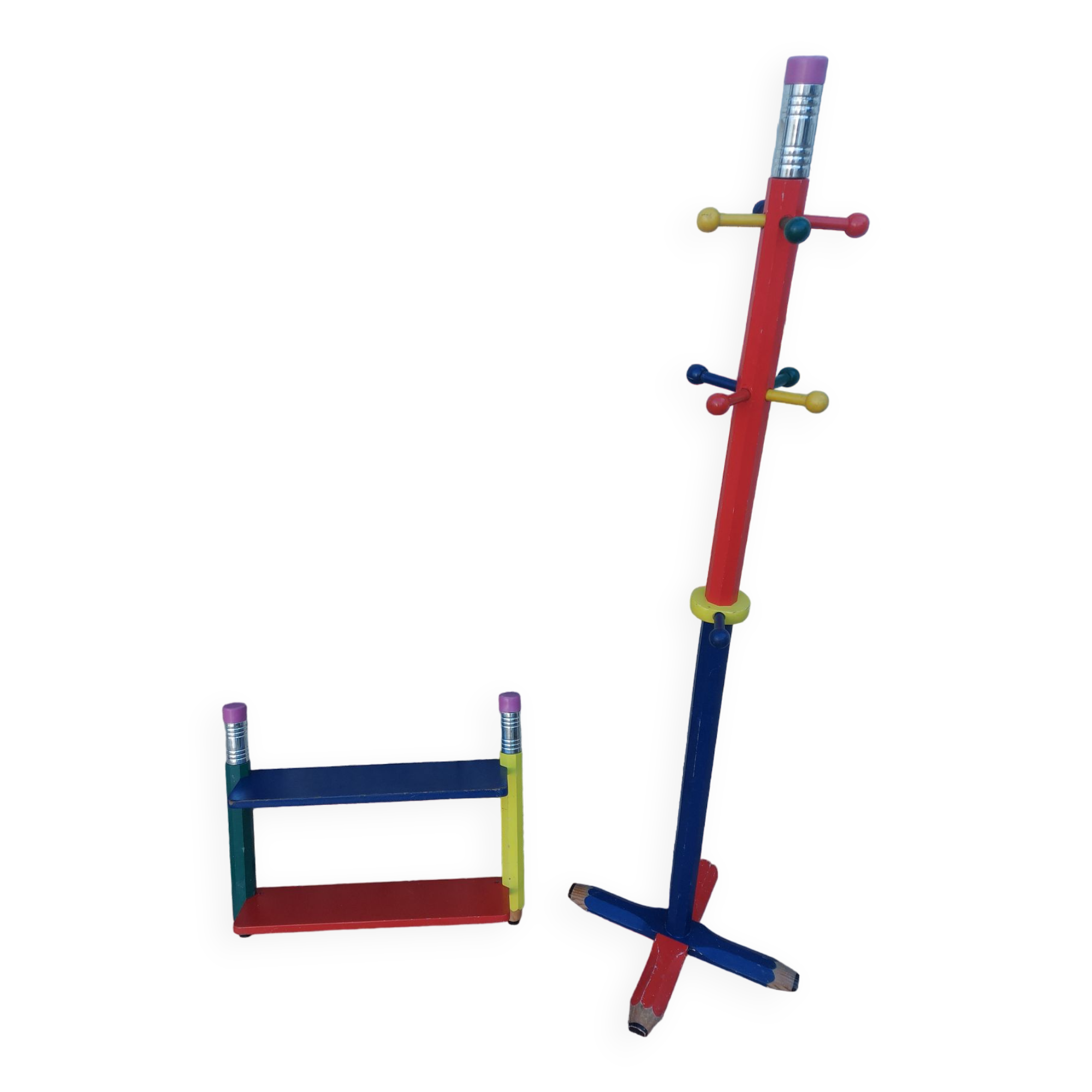 Coat rack and pencil shelf 80'S , Design Pierre Sala