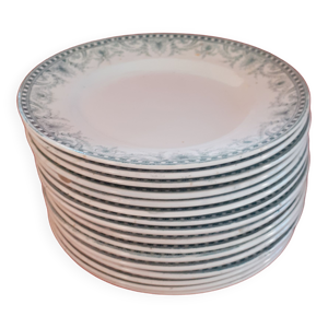 11 assiettes plates EC Salins Petit