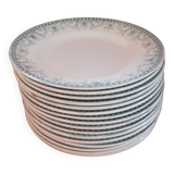 11 assiettes plates EC Salins Petit Trianon