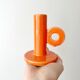 Varnished ceramic candle holder